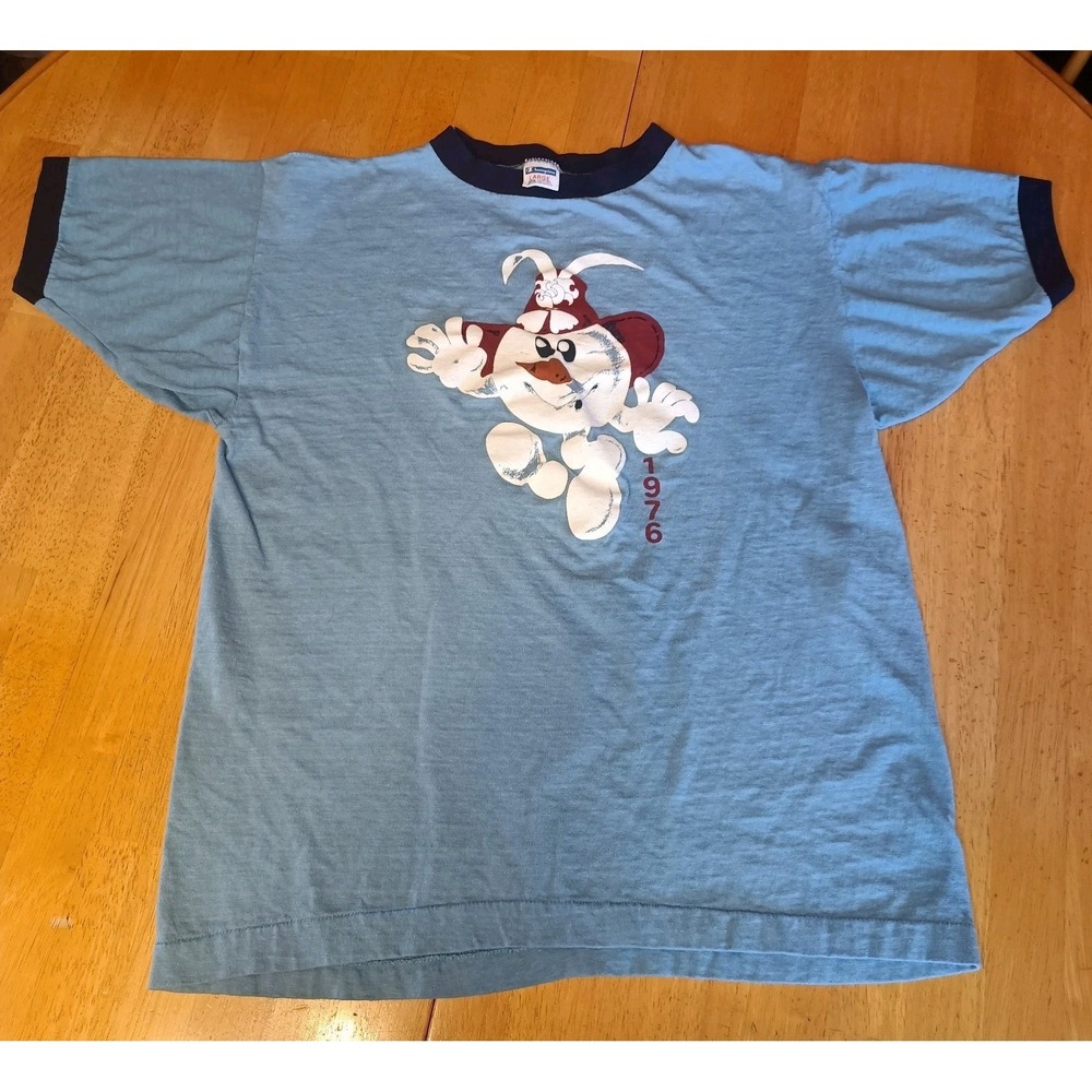 Rare Vtg 1976 Montreal Olympics Tshirt-Innsbruck-Schneeman The‎ Snowman Size L